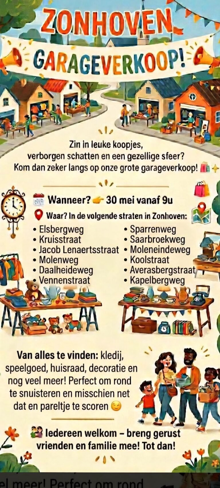 Garageverkoop Wijk Termolen Zonhoven – 30 mei 2026