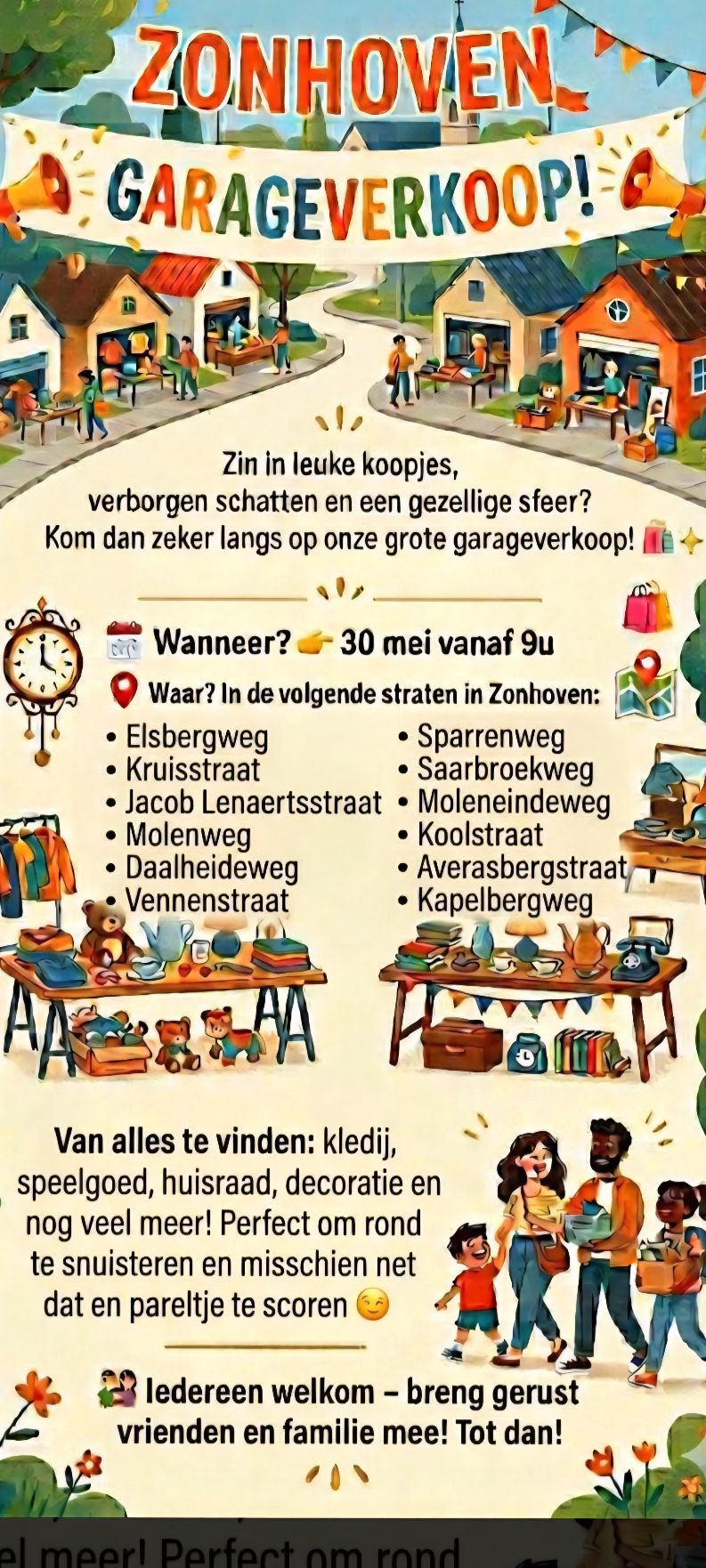 Garageverkoop Wijk Termolen Zonhoven – 30 mei 2026