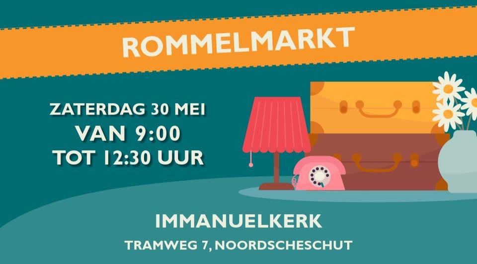 Grote rommel- en boekenmarkt Noordscheschut – 30 mei 2026
