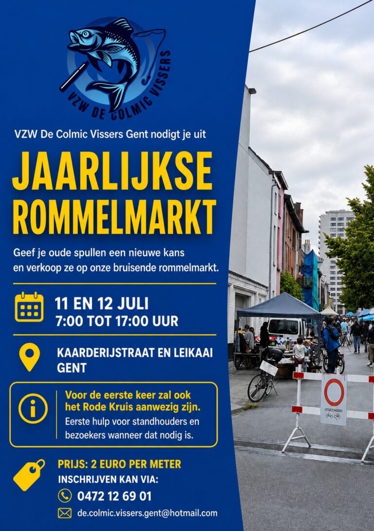 Jaarlijkse Rommelmarkt Colmic Vissers Gent – 11 en 12 juli 2026