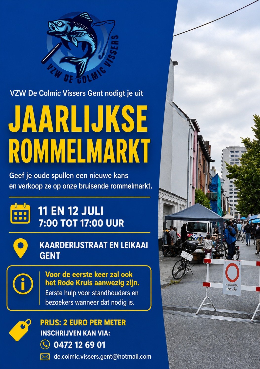 Jaarlijkse Rommelmarkt Colmic Vissers Gent – 11 en 12 juli 2026