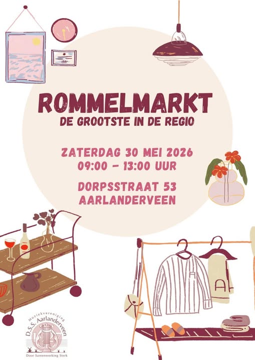 Rommelmarkt Aarlanderveen – 30 mei 2026