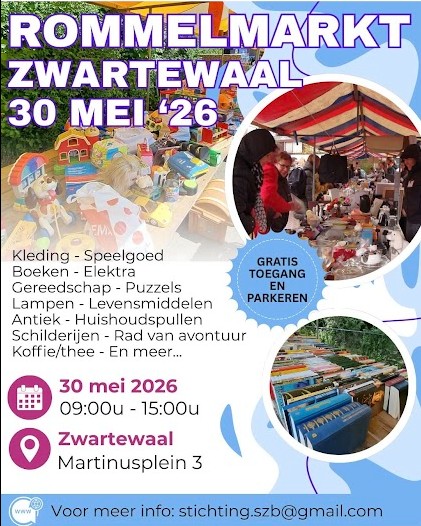 Rommelmarkt Zwartewaal 30 mei 2026