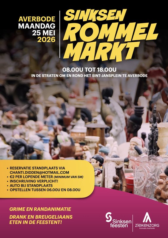 Sinksen Rommelmarkt Averbode op 25 mei 2026