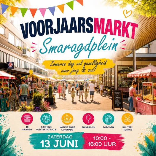 Voorjaarsmarkt Smaragdplein Utrecht – 13 juni 2026