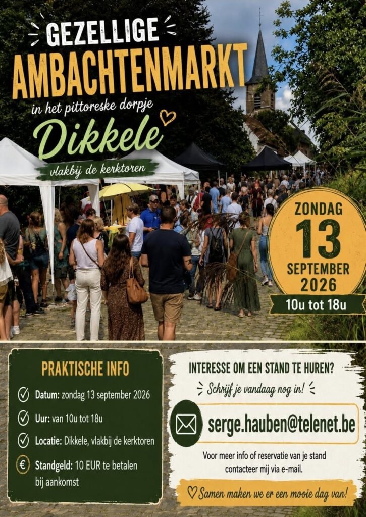 Ambachtenmarkt Dikkelvenne – 13 september 2026