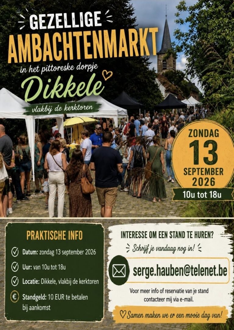 Ambachtenmarkt Dikkelvenne – 13 september 2026