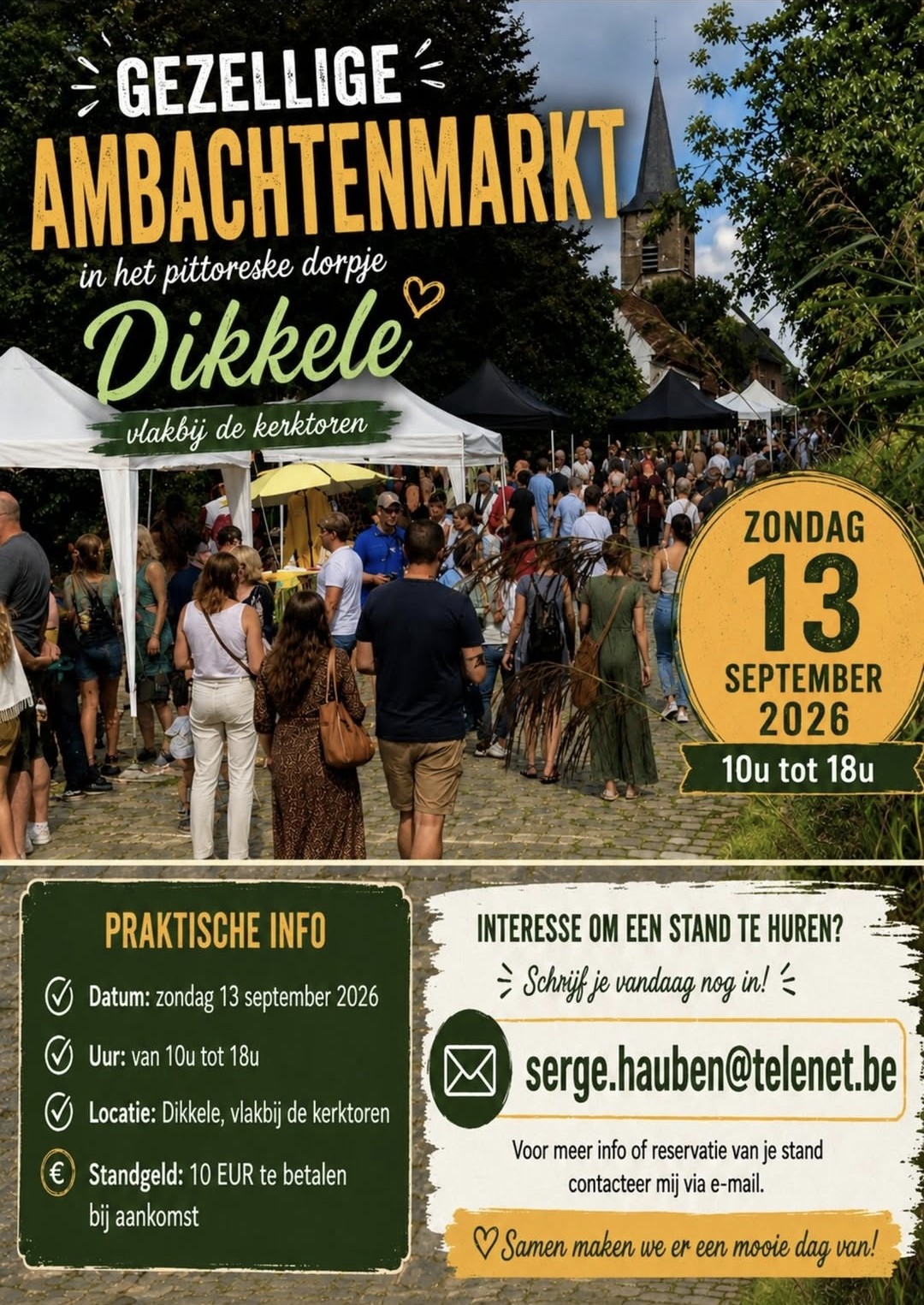 Ambachtenmarkt Dikkelvenne – 13 september 2026