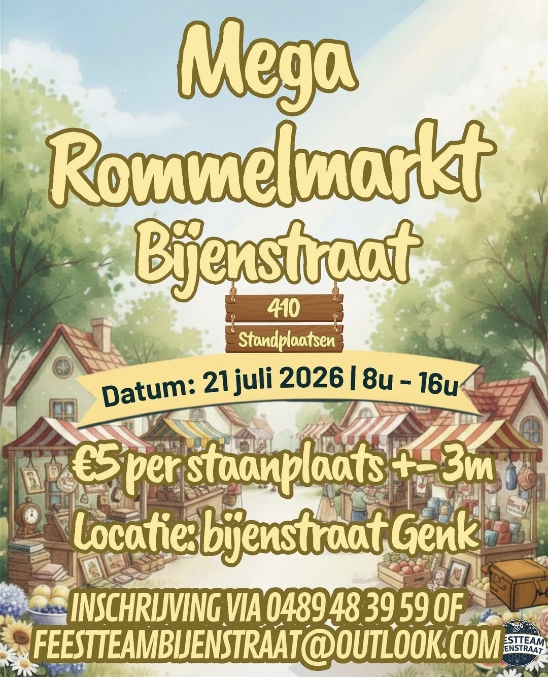 Mega Rommelmarkt Bijenstraat in Genk – 21 juli 2026