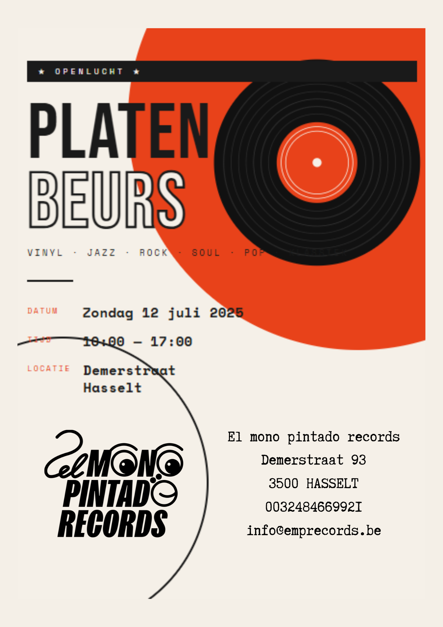 Openlucht Platenbeurs Hasselt | 12 juli 2026