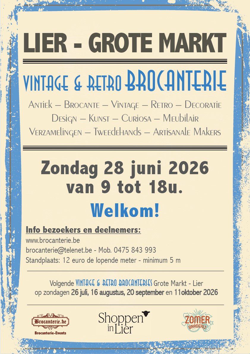 Vintage & Retro Brocanterie in Lier – 28 juni 2026