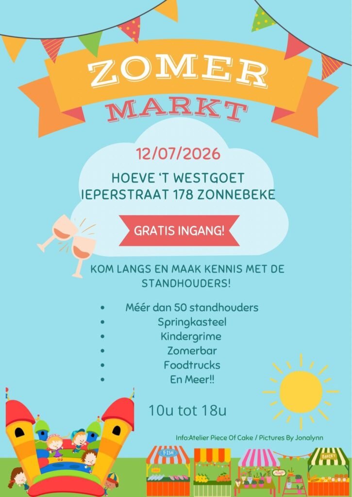 Zomermarkt Hoeve ’t Westgoet in Zonnebeke – 12 juli 2026